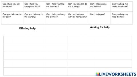 Offering and asking for help