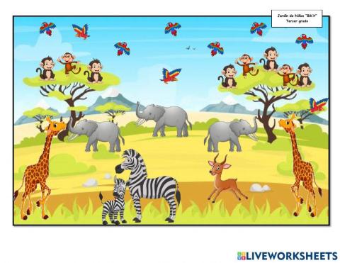 ¿Cuántos animales veo en África?