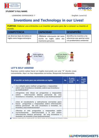 Inventions and Technology in our life- activity 1- A2