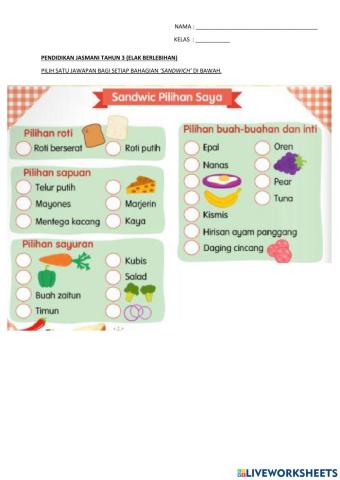 Pjk tahun 3 amalan pemakanan sihat