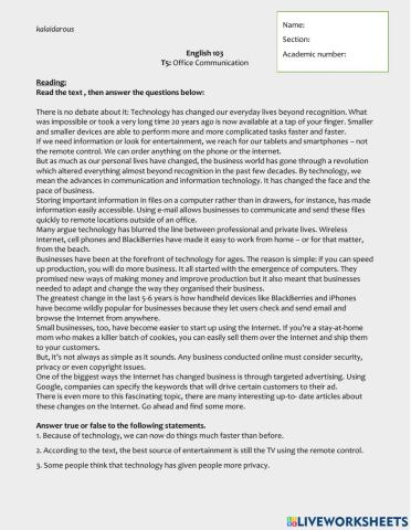 103 T5: Communication skills 2