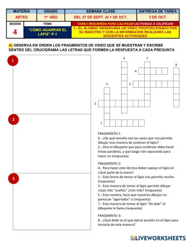 Cómo agarrar el lápiz 1o P-1B(Para dibujar)