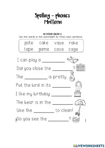 Spelling phonics midterm