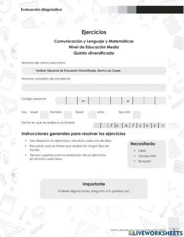 Prueba Diagnostica C y L