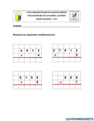 Multiplicaciones llevando