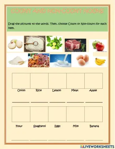 Count and non-count nouns