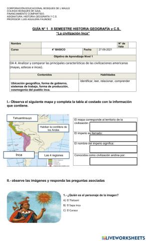 La civilozacion Inca