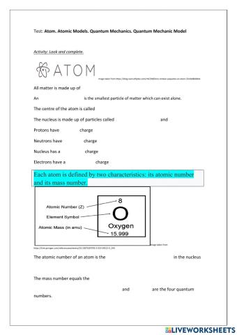 Atom composition. Atomic Models. Quantum mechanics. Quantum mechanical model