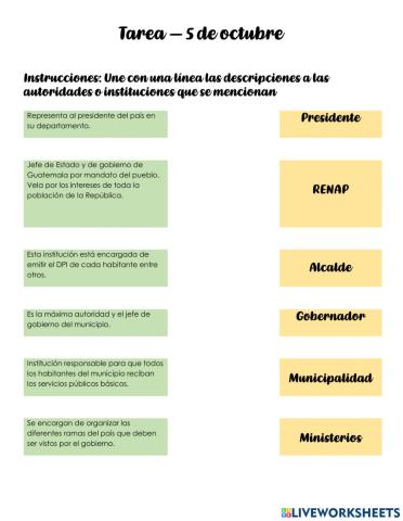 Autoridades e Instituciones