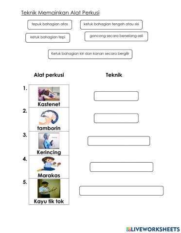 Memainkan alat perkusi