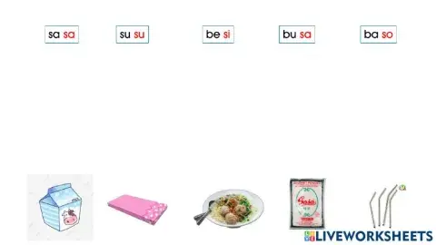 Latihan baca sa si su se so