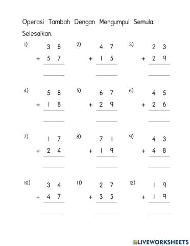 Operasi Tambah Mengumpul Semula