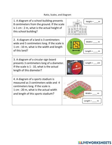 Ratio, Scales, and Diagram