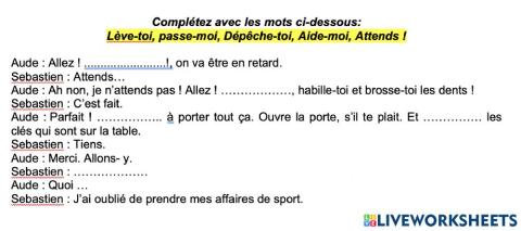 L'impératif et les verbes pronominaux