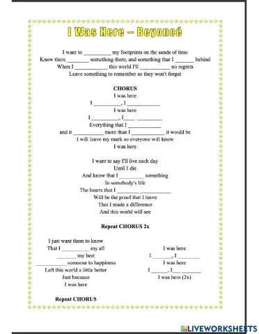 Song present perfect and simple past