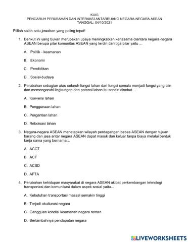 Pengaruh interaksi antarruang di ASEAN