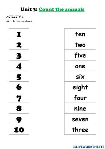Unit 3 Count the animals