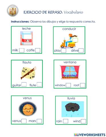 Tema de repaso: INGLÉS