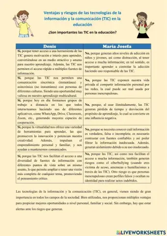 Ventajas y riesgos de las TIC en la educación