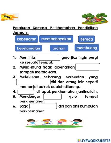 Peraturan Perkhemahan Pendidikan Jasmani