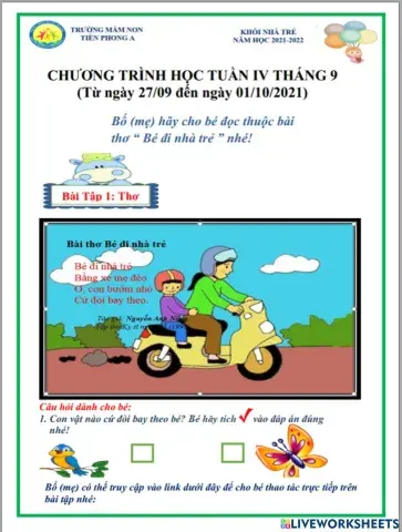 Thơ bé đi nhà trẻ