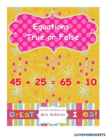 Equations equal