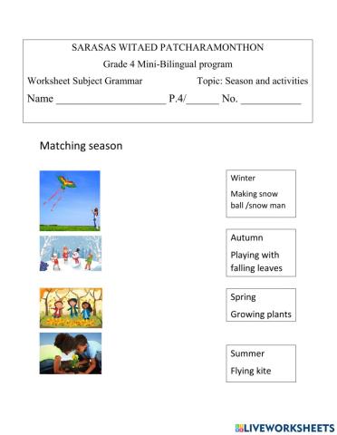 Season and activities