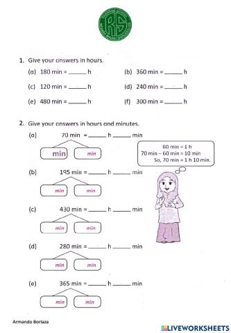 Conversion of Hours and Minutes