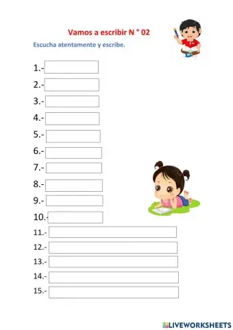 Vamos a escribir N° 2