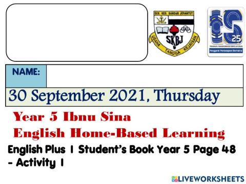 Year 5 Textbook Page 48 Act 1