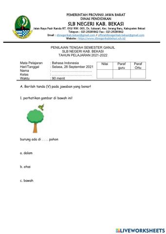 PTS Bahasa Indonesia Selasa