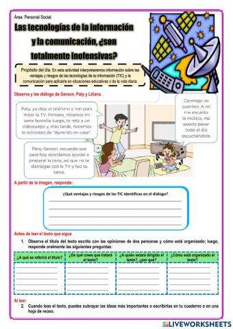 Las tecnologías de la información y la comunicación, ¿son totalmente inofensivas?