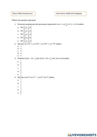 PAT Semester Ganjil IPA