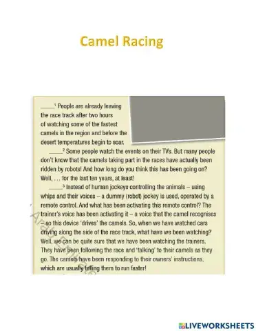 Camel Racing Act.1