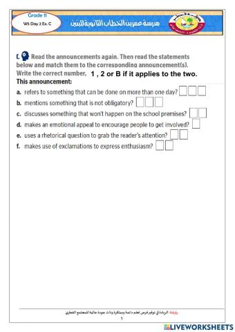 Grade 11 Week 5 Day 2 Writing 111