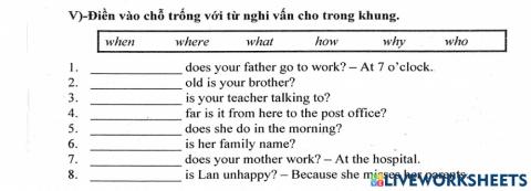 Unit 1 grade 7 make questions