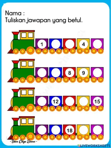 Kira dan tuliskan nombor