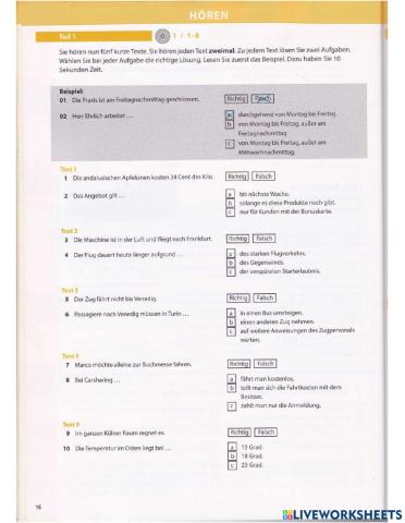 Training B1 - HV 1 - Teil 1 (SGNB)