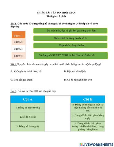 KHTN6 - các phép đo