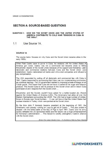 History paper 1 section a