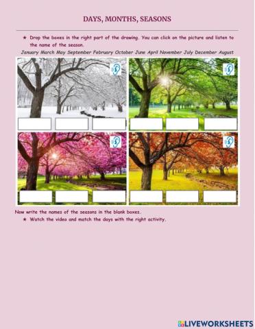 Days, months, seasons