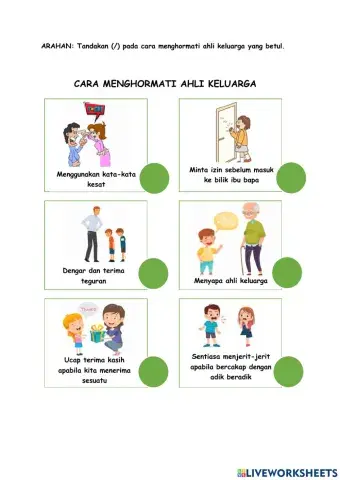 Cara menghormati ahli keluarga