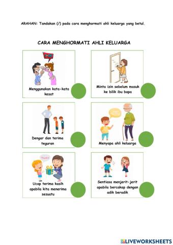 Cara menghormati ahli keluarga