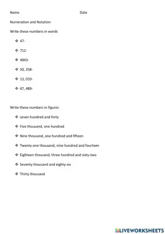 Numeration and Notation