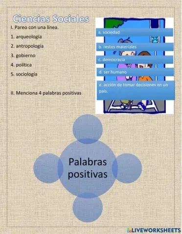 Pareo y Mapa conceptual ciencias sociales