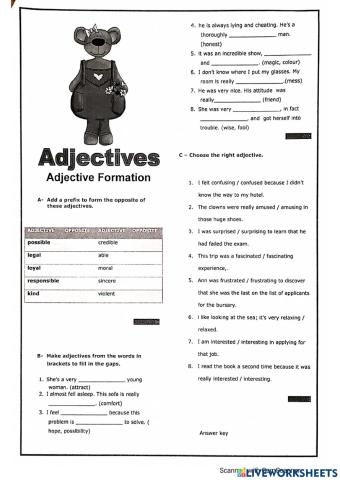 Adjective formation