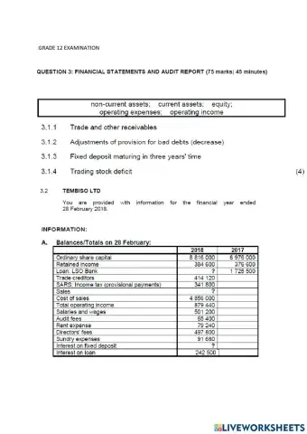 Accounting paper 1 part 2
