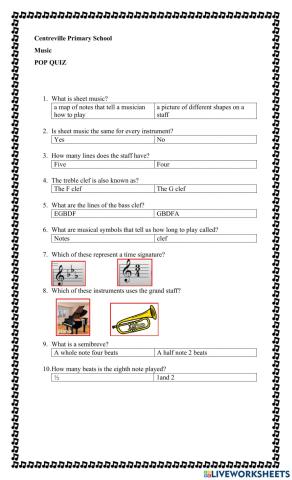 Treble and Bass Clef