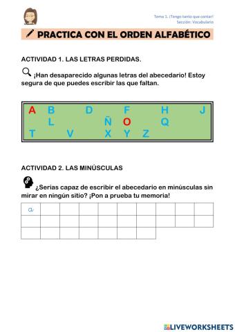 El orden alfabético