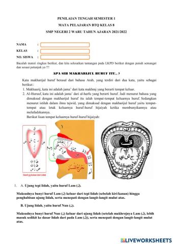 Penilaian tengah semester btq 8